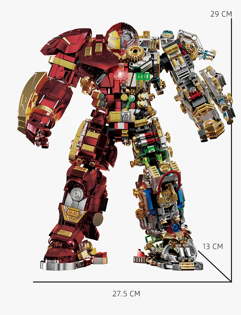 EZ 2700+pcs Iron Heroes Blocks Action Figures Mark Building Sets Buster Mech DIY Brick Collectible Toys for Boys Adult Kids Gifts