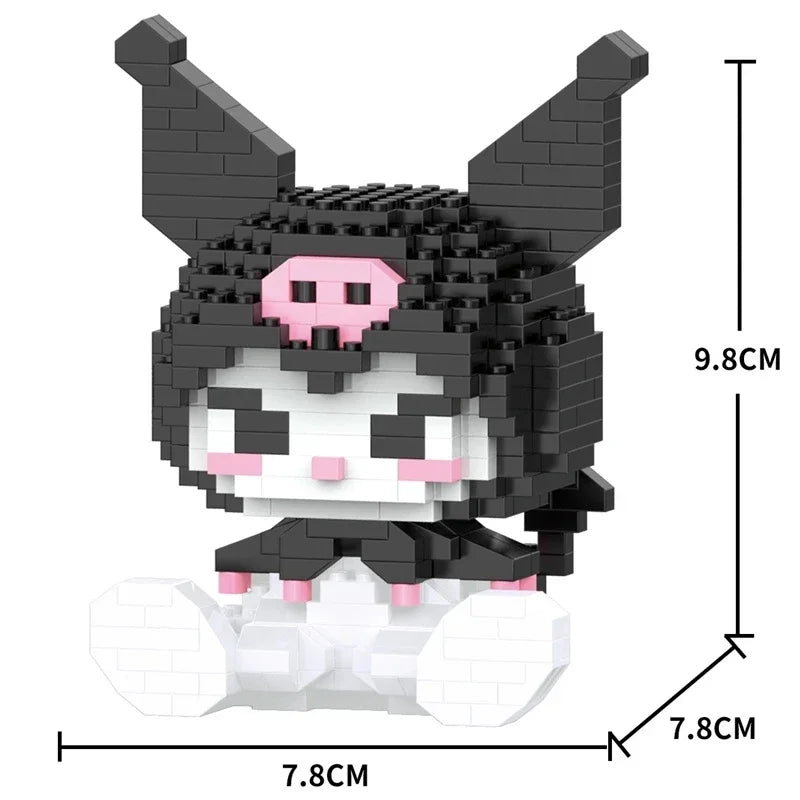 EZ KEEPPLEY Sanrio Anime Hello Kitty My Melody Cinnamoroll Pompompurin Kuromi Building Blocks Girl Kid Holiday Christmas Gift