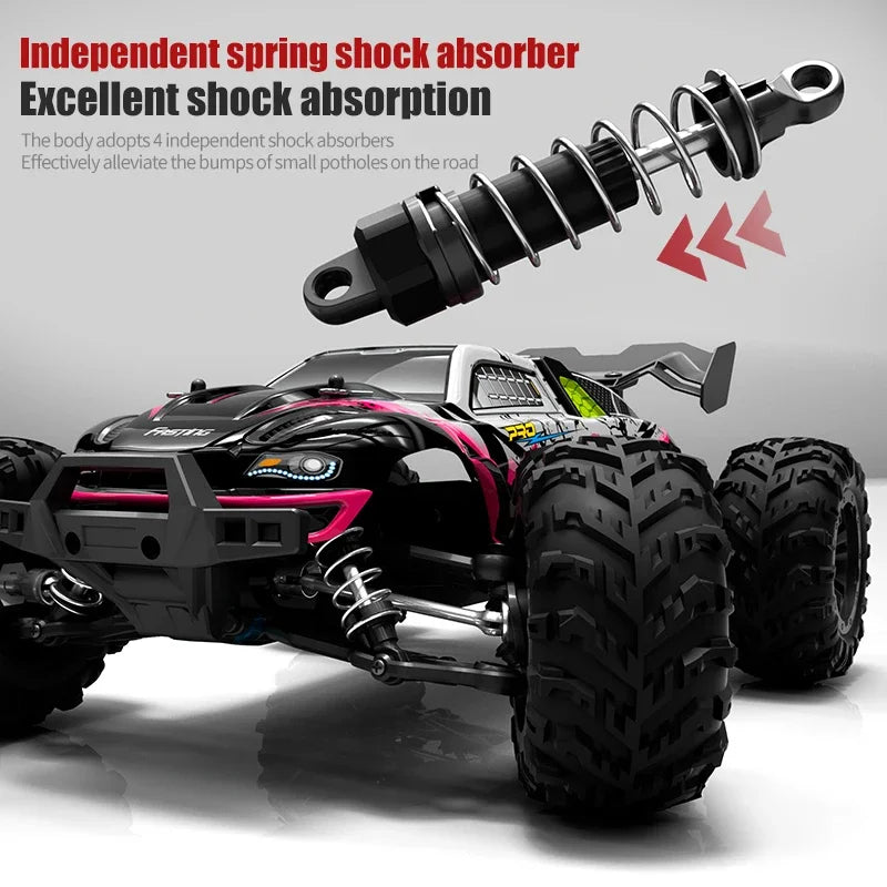 EZ 16103 Fast Rc Cars 50km/h 1/16 Off Road 4WD with LED Headlights,2.4G Waterproof Remote Control Monster Truck for Adults and Kids