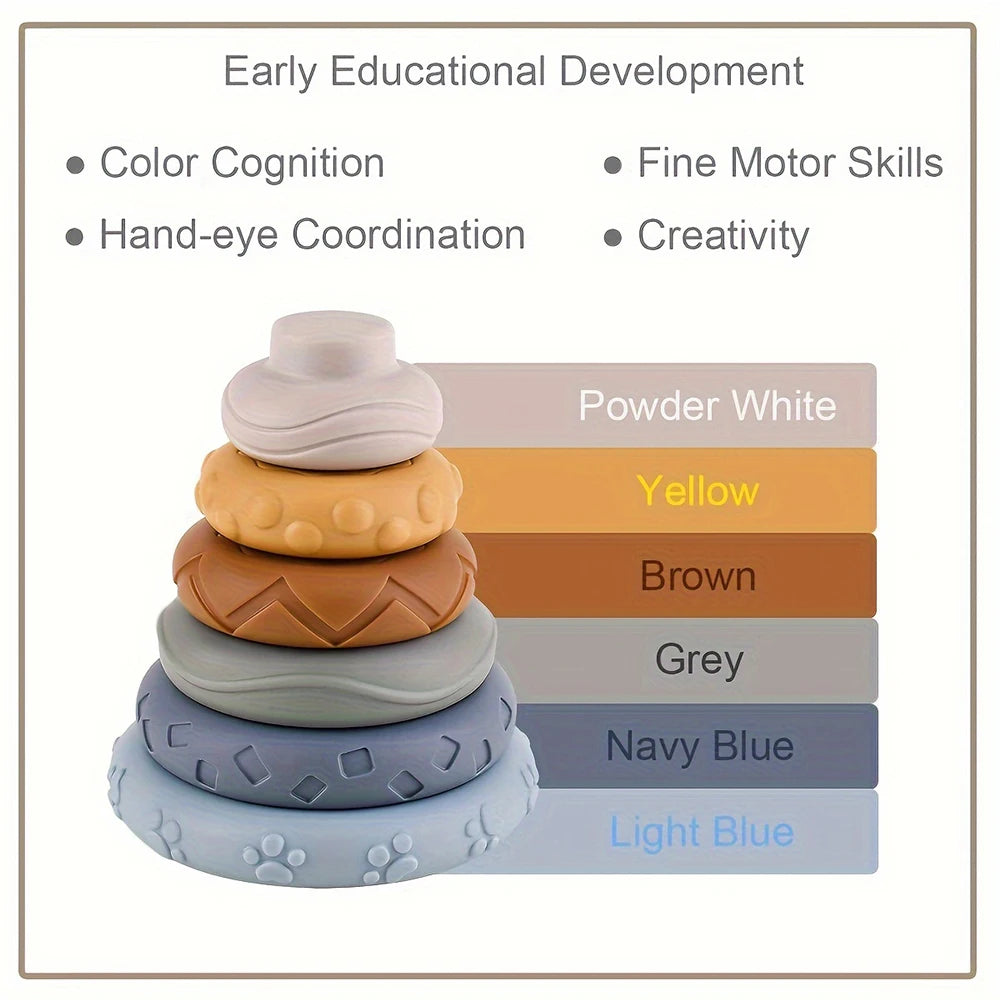 EZ Baby Montessori Sensory Intellectual Development Set, Developing Fine Motor Skills,  Koala Stacking Tower Learning Toys