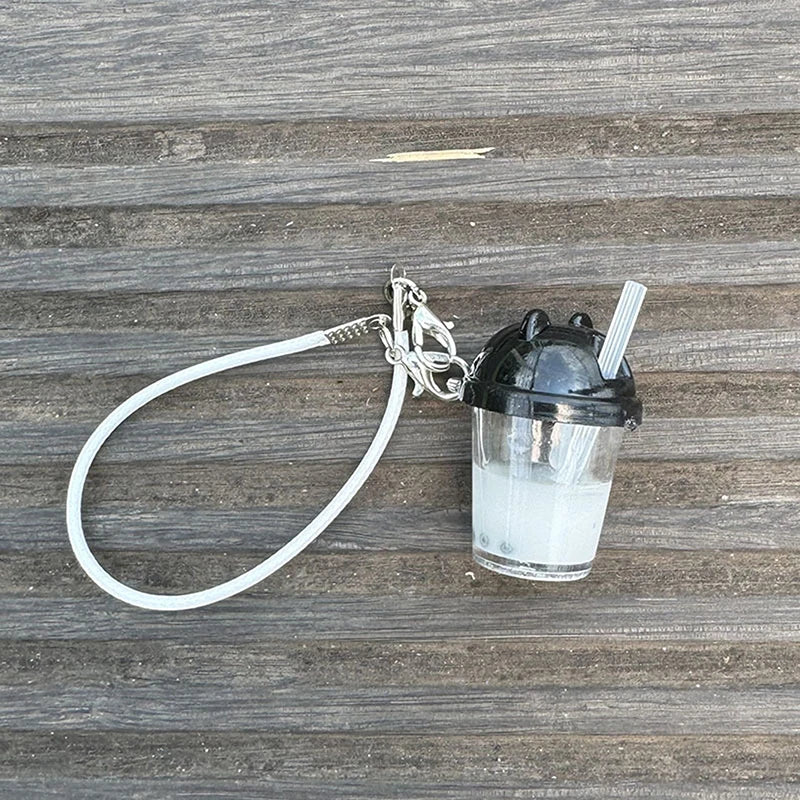 EZ 1 Piece 1:12 Doll House Mini Pearl Milk Tea Cup Model Pendant DIY Miniature Scene Accessories Doll House Decoration Toys