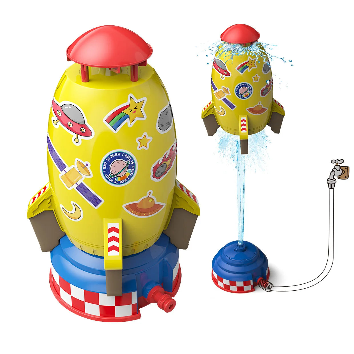 EZ outdoor Water Toy Baby Bath Toys Cartoon Frog Dinosaur Sprinkler Rotating Spray Garden Yard  Fun Games Toys for Kids boys girls