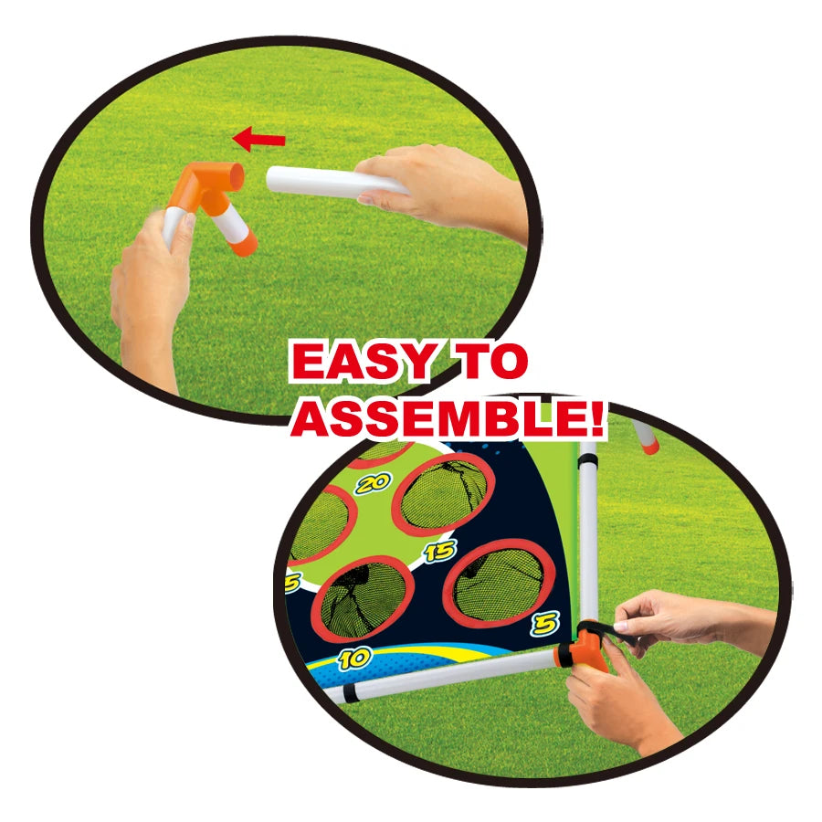 EZ Portable Cornhole Throwing Circle Ferrule Board Set Easy Assemble Fun Kids Interactive Adults Outdoor Yard Toss Game Toy