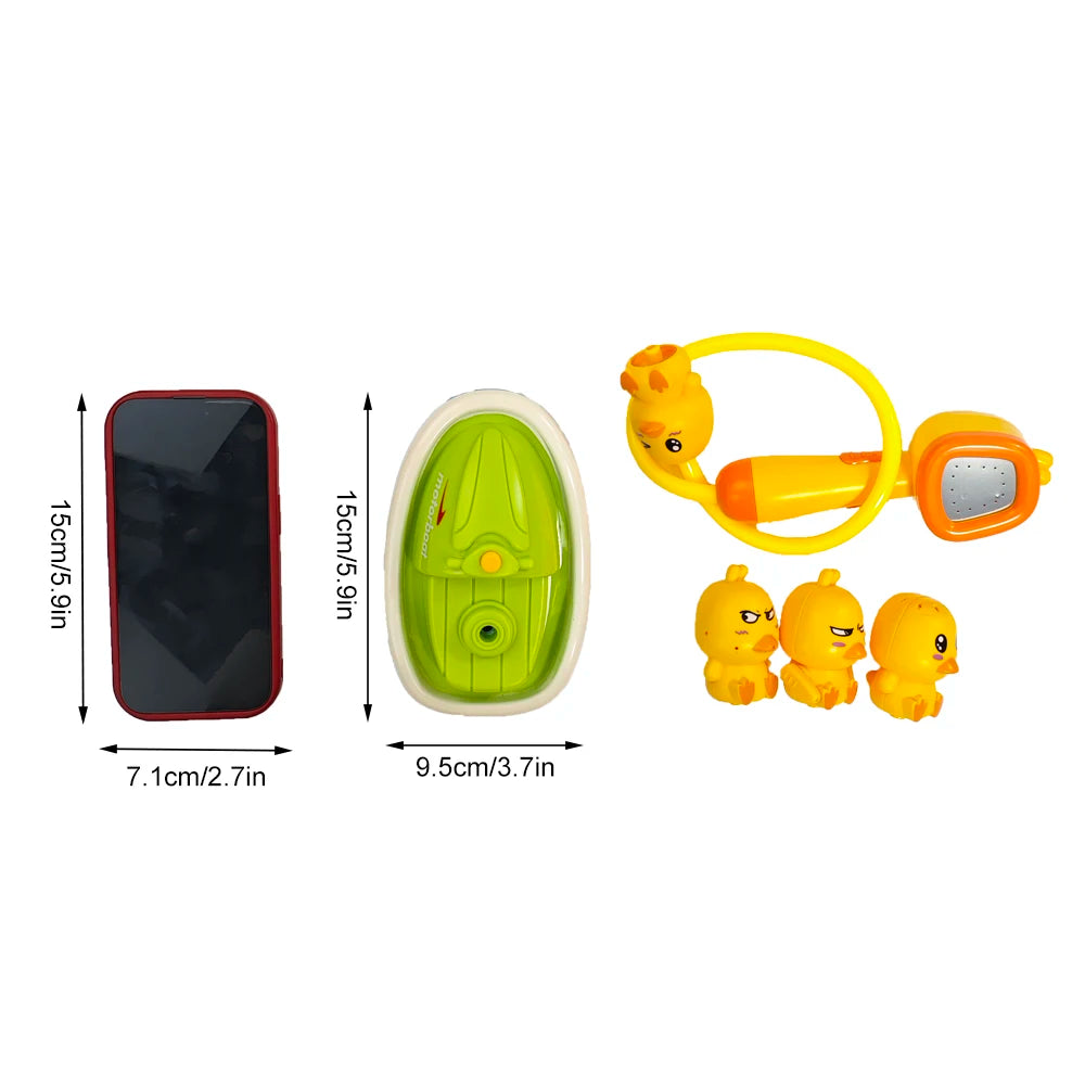 EZ Baby Shower Bathroom Water Playing Little Yellow Duck Flower Shower Divine Device Water Spray Water Playing Toy