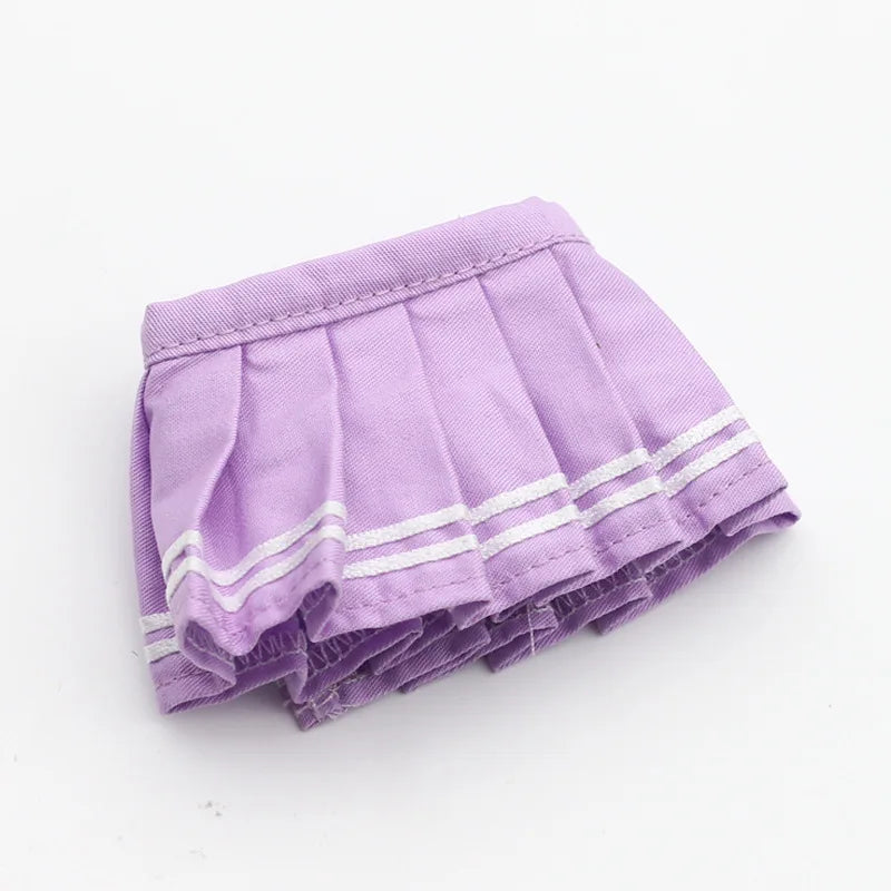 EZ Labubu Doll Clothes Set for V1/V2 Dolls Macaron JK Pleated Skirt with Camera and Shoes