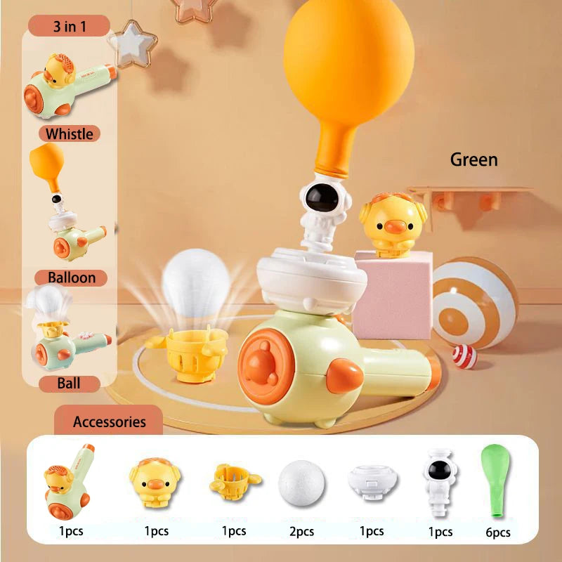 EZ 3 Style Montessori Toy Whistle Ball Blowing Floating Blow Pipe Ball Sensory Fine Motor Skills Educational Breathing Practice Toy
