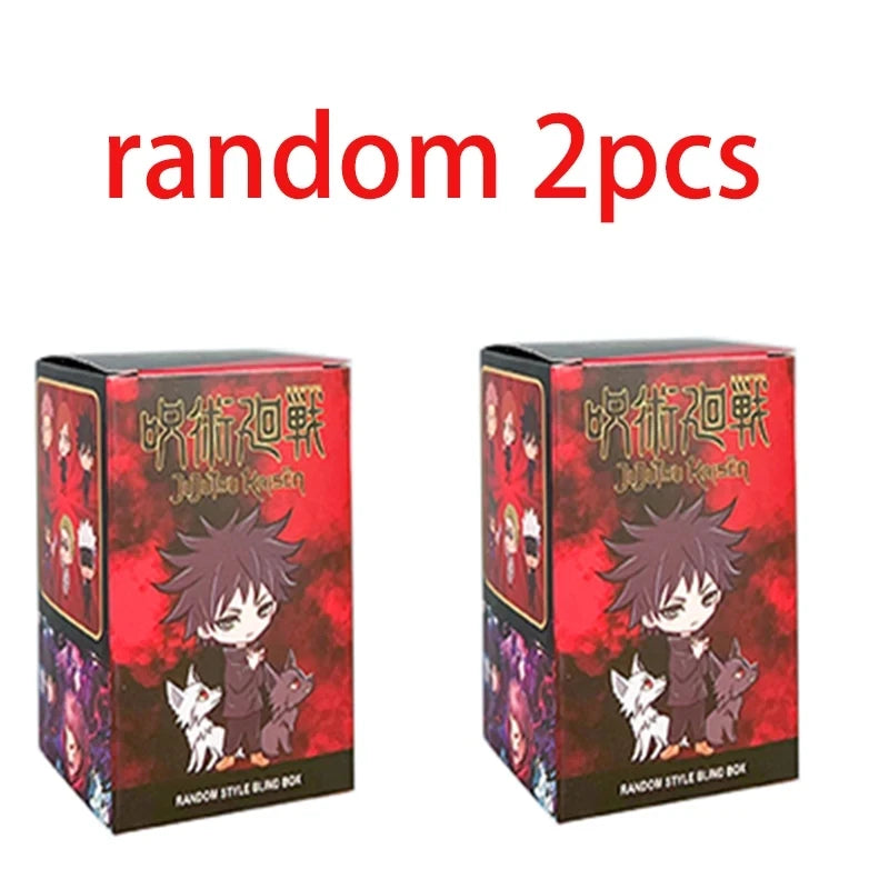 EZ Anime Jujutsu Kaisen Figure Q Version Satoru Gojo Itadori Yuji Fushiguro Megumi Kugisaki Model Car Decora Blind Box Gift Toy