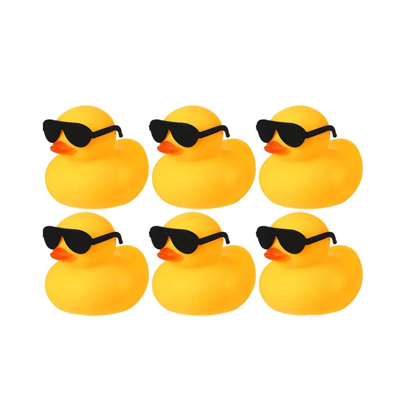 EZ 6/12/24PCS  Duck Toys Mini Rubber Ducks Squeak and Float Ducks Shower Toy for Toddlers Boys Girls