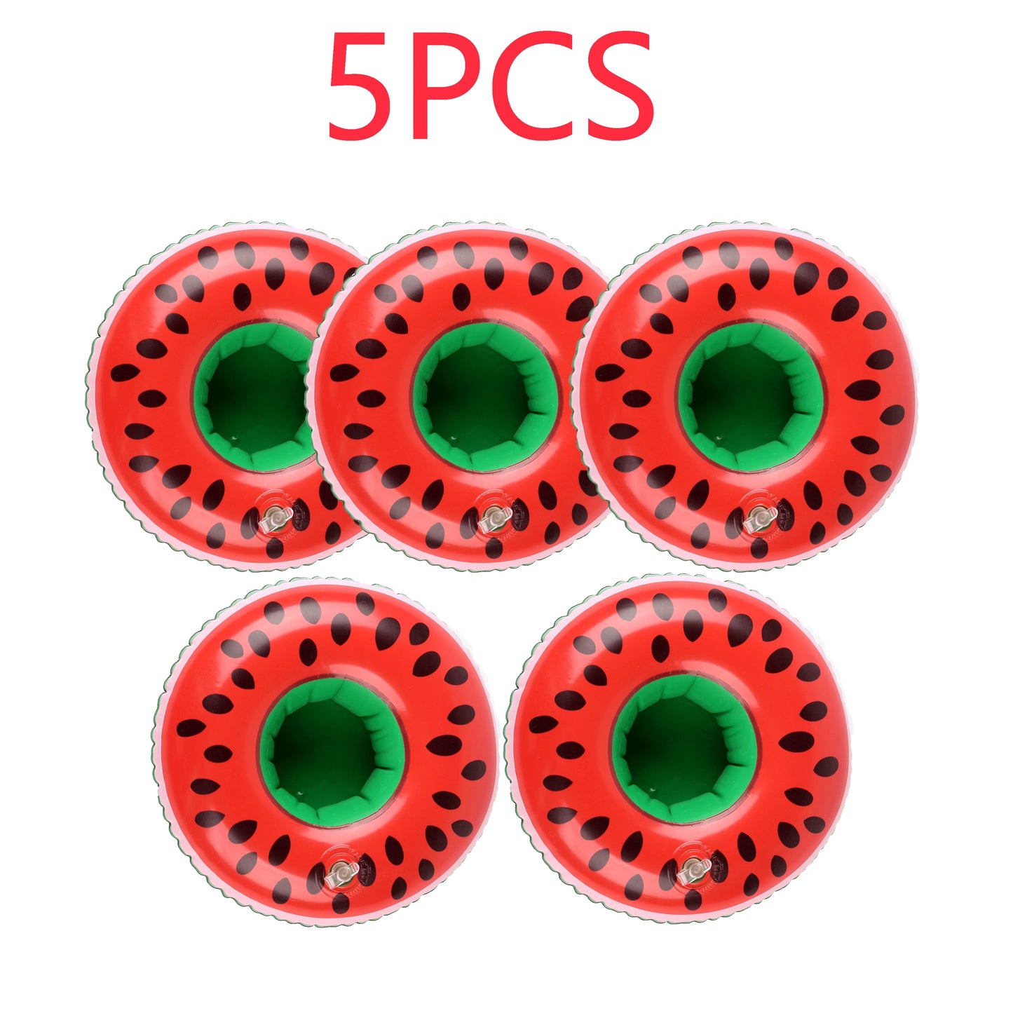 EZ 5/10PCS inflatable cup holder set tray, inflatable swimming pool drink holder floating coaster, summer swimming pool party.