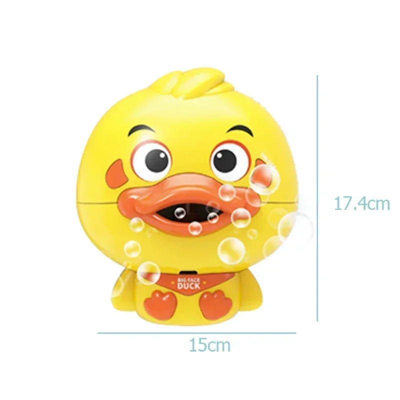 EZ Bubble Duck Baby Bath Toy Funny Toddler Bath Bubble Maker Pool Swimming Bathtub Soap Machine Bathroom Toys for Children Kids
