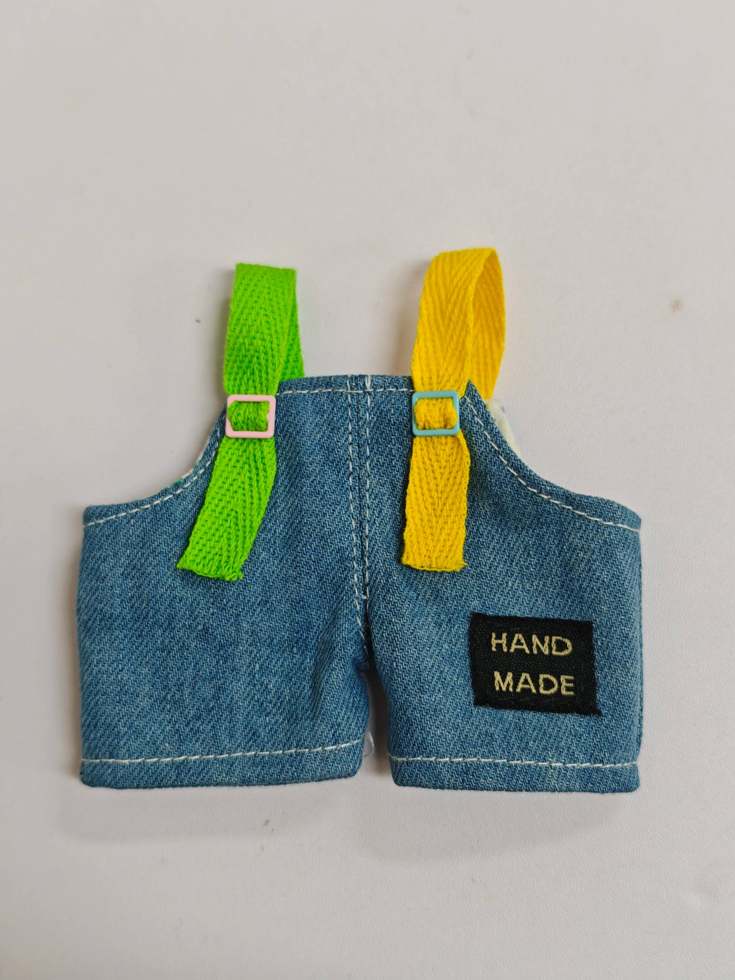 EZ denim overalls labubu pendant dolls Original Design 17cm Mini Doll'S designer Clothes Outfit Accessories  V1 V2 luxury