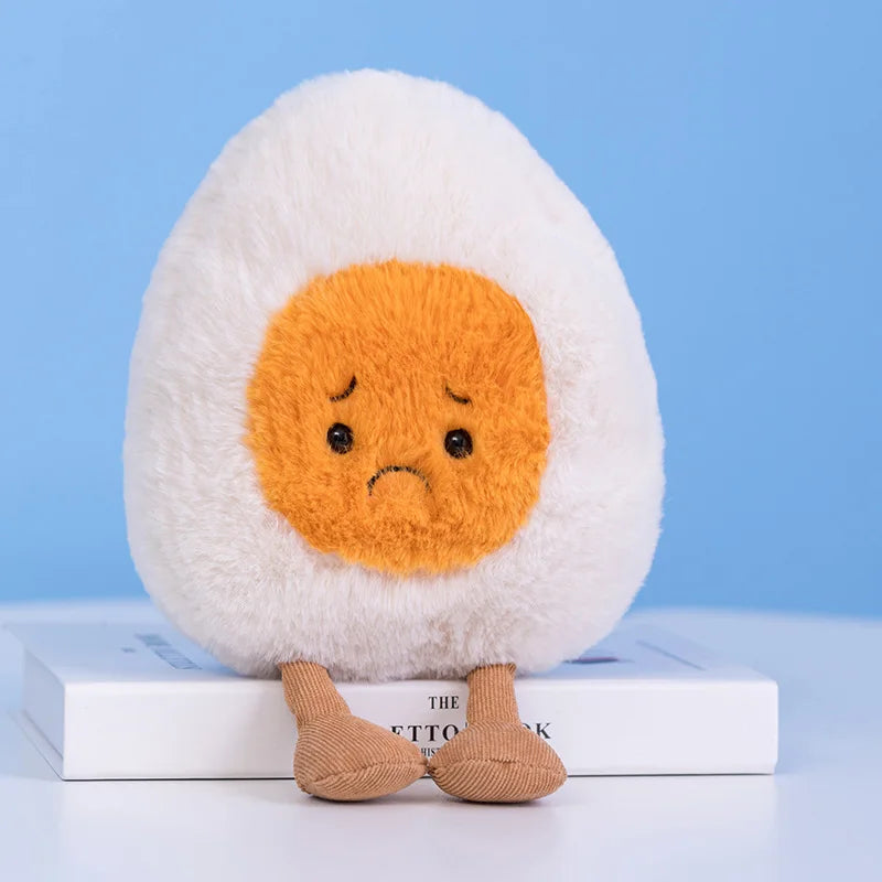 EZ New Cartoon Egg Stuffed Toy Expression Food Bread Toast Series Breakfast Doll Fun Decoration Pillow Baby Comfort Doll Xmas Gifts