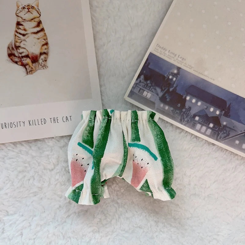 EZ Cute Mini Plush Doll's Clothes Bloomers For 17cm Labubu Idol Dolls Trousers Mini Shorts Clothing DIY Kid Gift Dolls Accessories