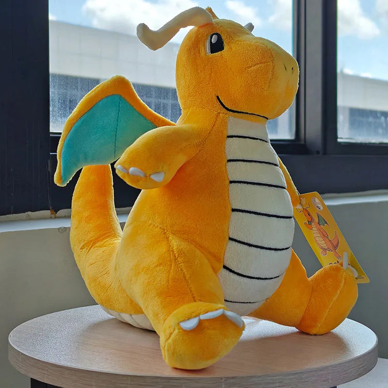 EZ Pokemon Stuffed Toys Kawaii Dragonite Cartoon&Cute Plush Dolls Throw Pillow Birthday Gift for Kids Friends Boys Home Decoration