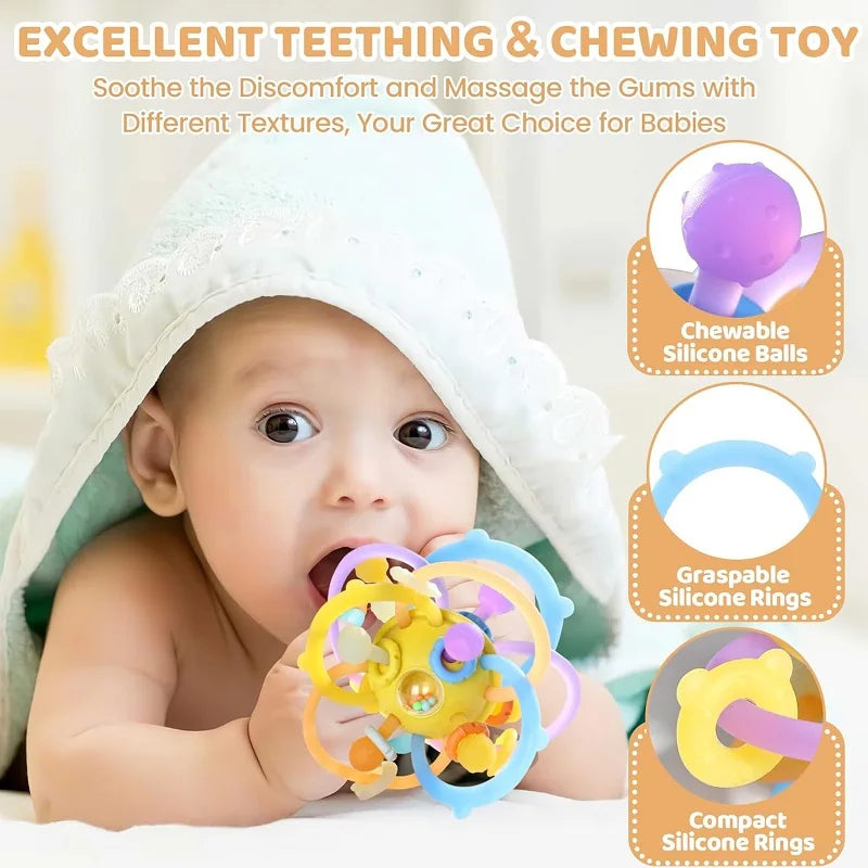 EZ Montessori Baby Toys 6 12 Months Toddler Develop Sensory Toy Rattle Catch Ball Sand Hammer Tambourine Bell Drum Educational Toys