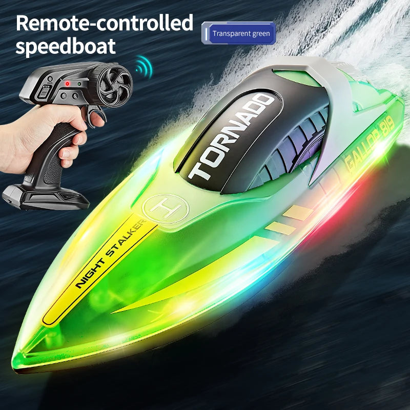 EZ HJ819 RC Boat 2.4Ghz 15km/h High-Speed Remote Control Racing Ship Water Speed Boat Children Model Toy