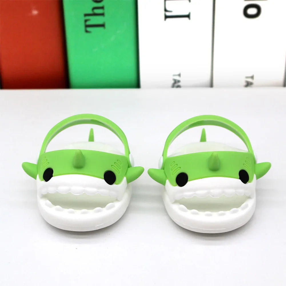 EZ Cartoon Rubber Slippers for Mini Labubu 17cm Vinyl Dolls Macaron Style
