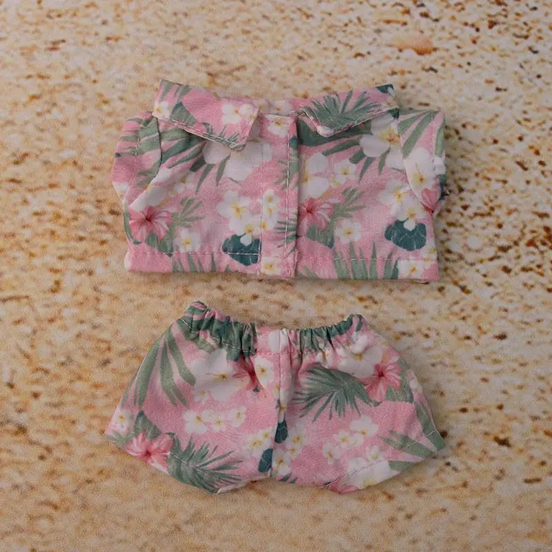 EZ Hawaii Summer Beach Style Clothes For labubu 3.0 v1/v2/v3 clothes outfits For Ropa labubu Doll Clothes Accessories