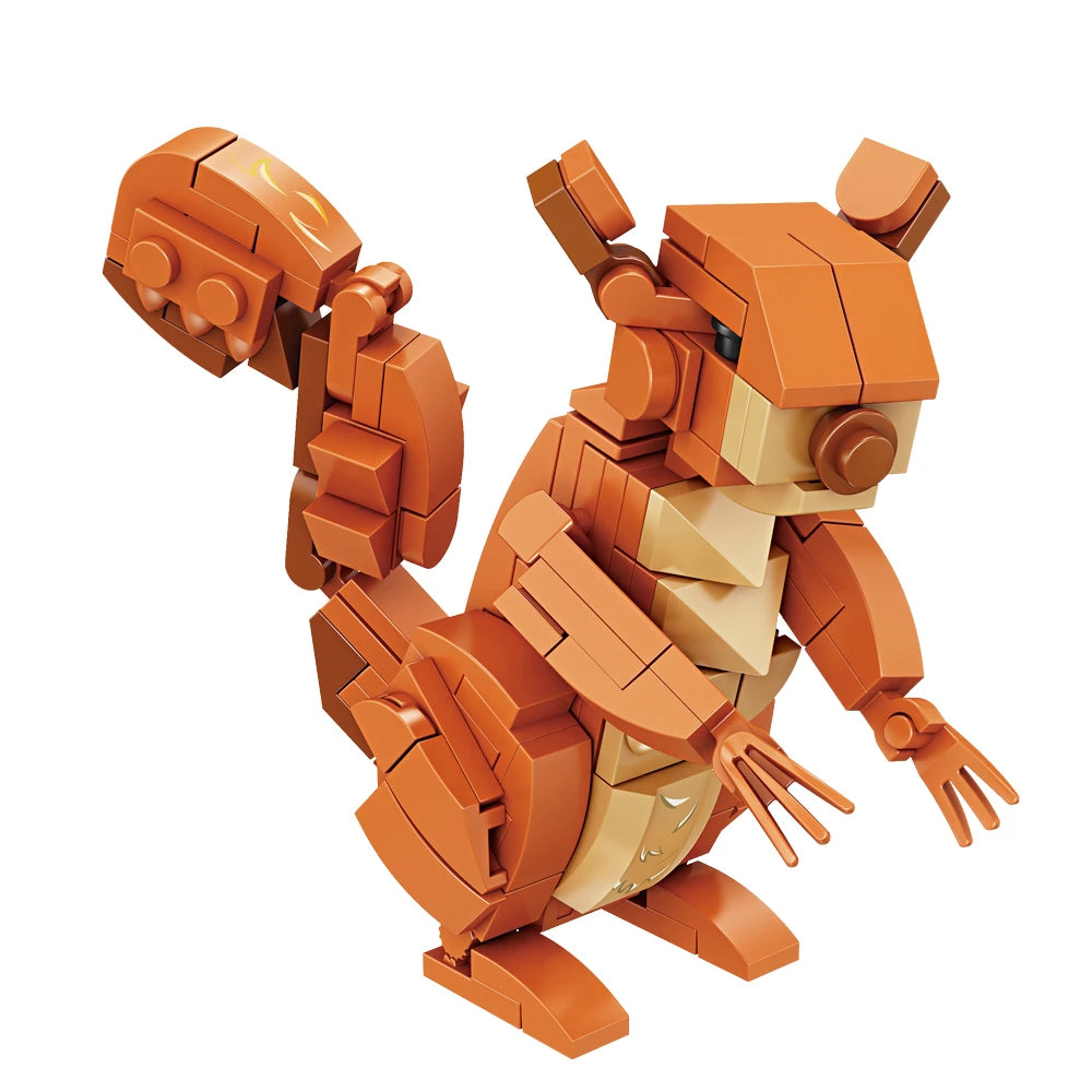 EZ Animals Figures Fox Kangaroo Giraffe Figure Model Building Blocks Kits Toys For Children Wild Animal Kids Gifts