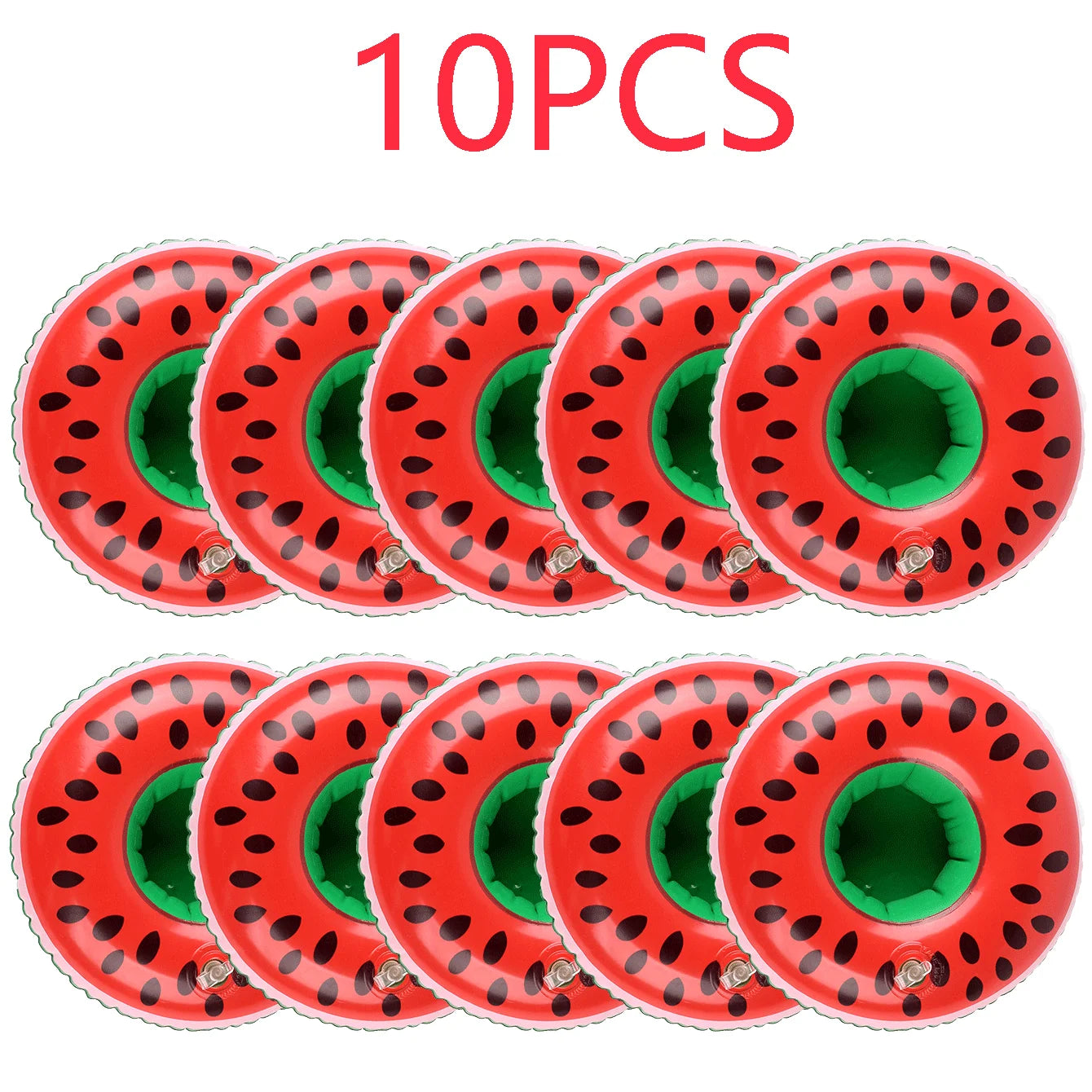 EZ 5/10PCS inflatable cup holder set tray, inflatable swimming pool drink holder floating coaster, summer swimming pool party.