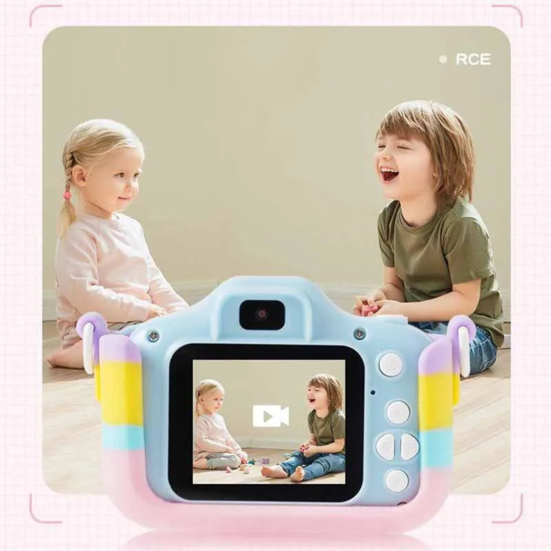 EZ Kids Camera Toys HD 1080P Cat Mini Digital Camera for Girls Boys Children Birthday Gift Toys 2 inch Screen Children's Camera