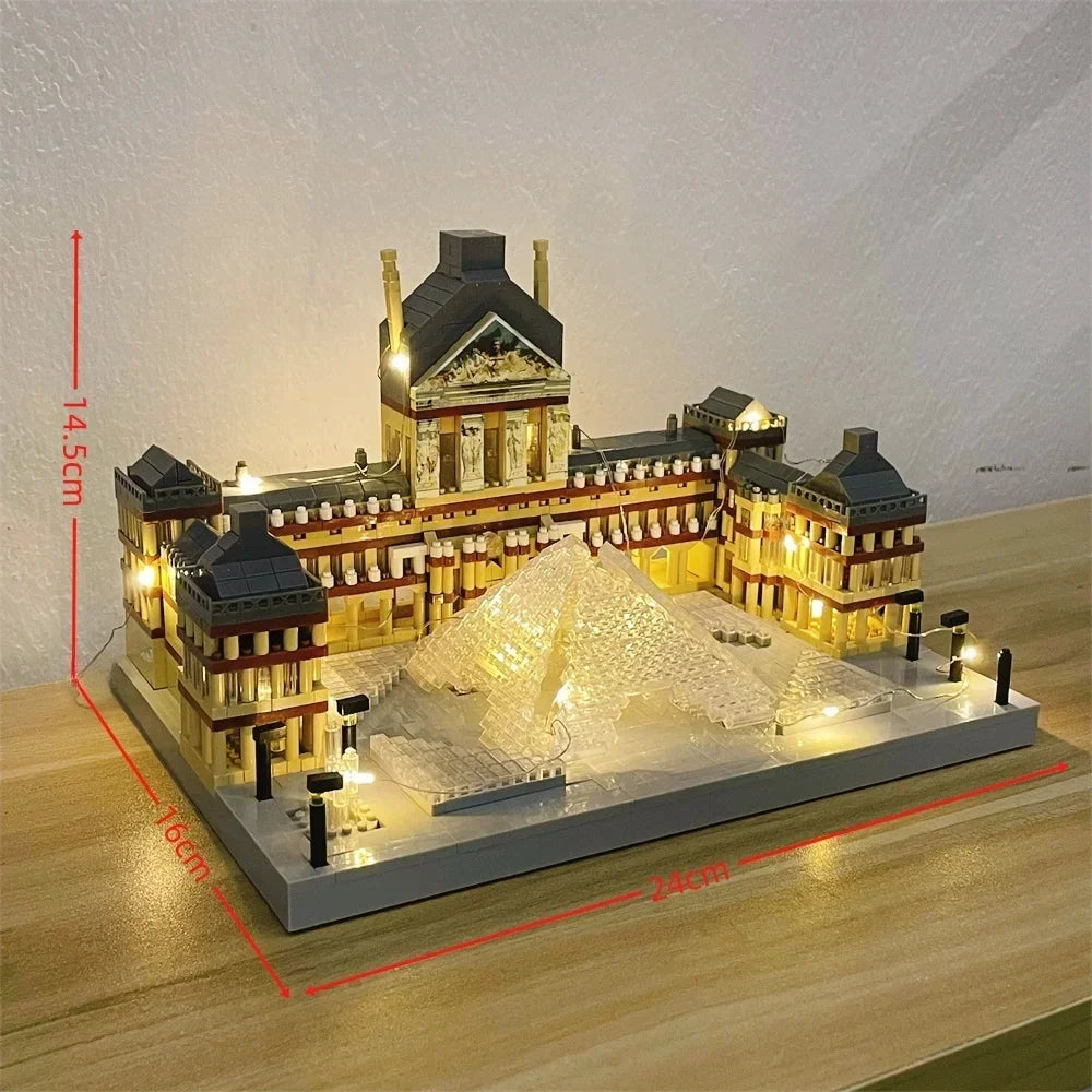 EZ Knew Built Exquisite Paris Eiffel Tower Micro Mini Building Blocks Toys Set: LED Illuminated, Perfect Gift Illuminate Your World