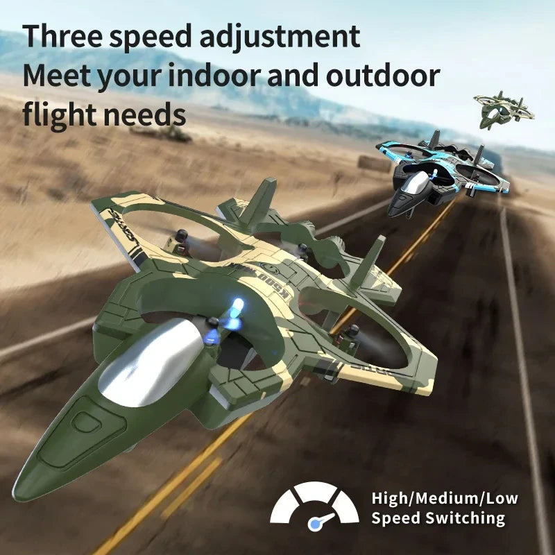 EZ K500 MAX RC Plane Fighter 2.4G Remote Control Stunt Glider 360 ° Rolling Flight Flying EPP Foam Airplane with LED Toys for Kids