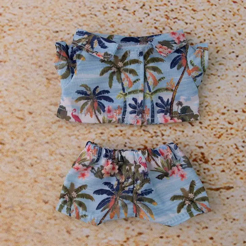 EZ Hawaii Summer Beach Style Clothes For labubu 3.0 v1/v2/v3 clothes outfits For Ropa labubu Doll Clothes Accessories