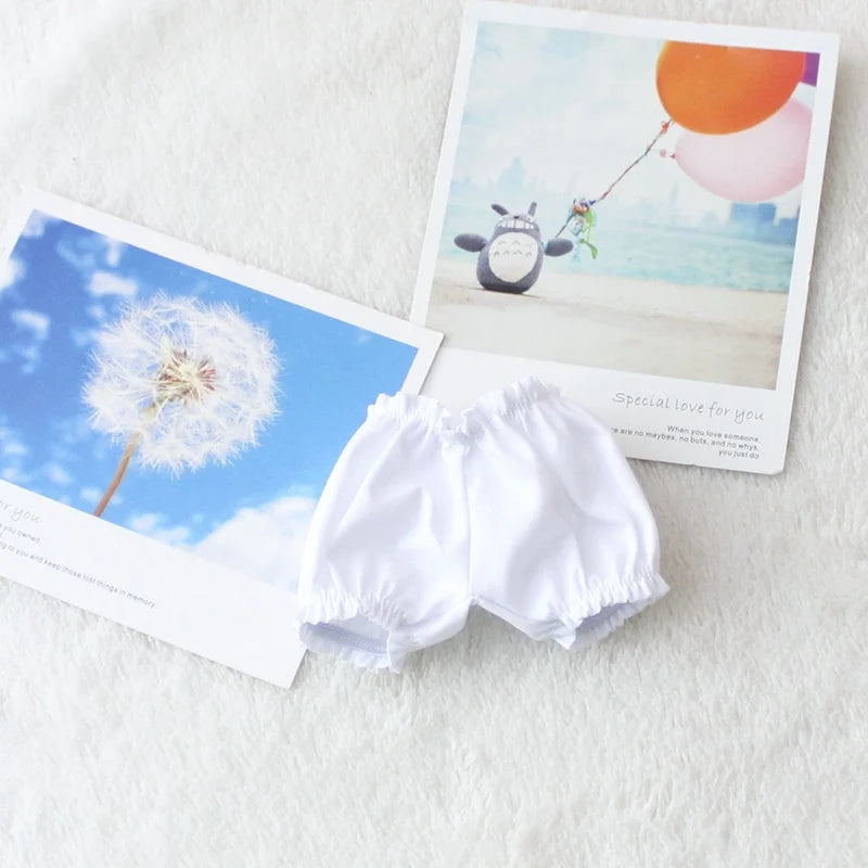 EZ Cute Mini Plush Doll's Clothes Bloomers For 17cm Labubu Idol Dolls Trousers Mini Shorts Clothing DIY Kid Gift Dolls Accessories