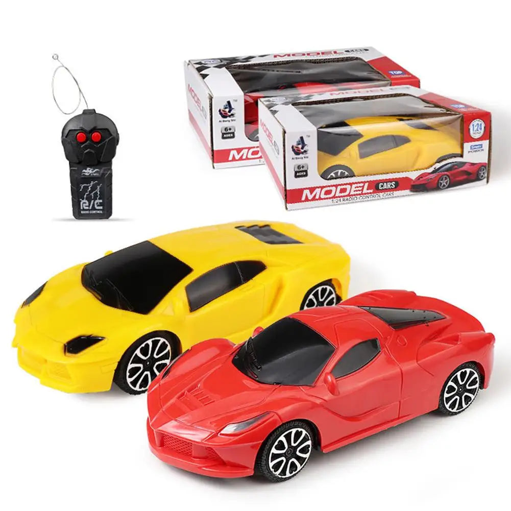 EZ 1PC Simulation Remote Control Car Random Color Model Electric 2-way Rc Sports Car Toy For Boys Girls Birthday Gifts Random Color