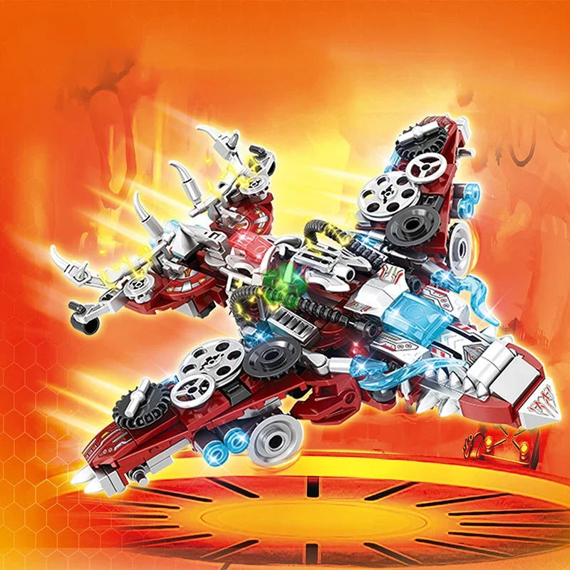 EZ 2IN1 Jurassic Mechanical Indominus Rex Dinosaur World Model Building Blocks City Fighter Dino Park Bricks Children Toy