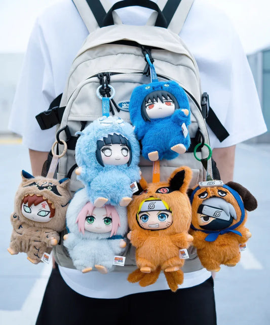 EZ Shippuden Beast Party Series Cute Plush Doll Toy Cartoon Backpack Pendant Anime Peripheral Gift Box Naruto Blind Box Gift