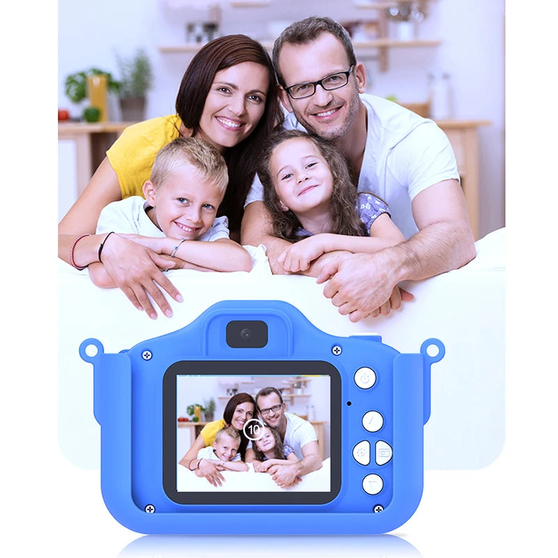 EZ Kid Mini Camera 1080P Cartoon Selfie Toddler Digital Video Camera Toys With 32G SD Card for Boys/Girls Christmas Birthday Gifts