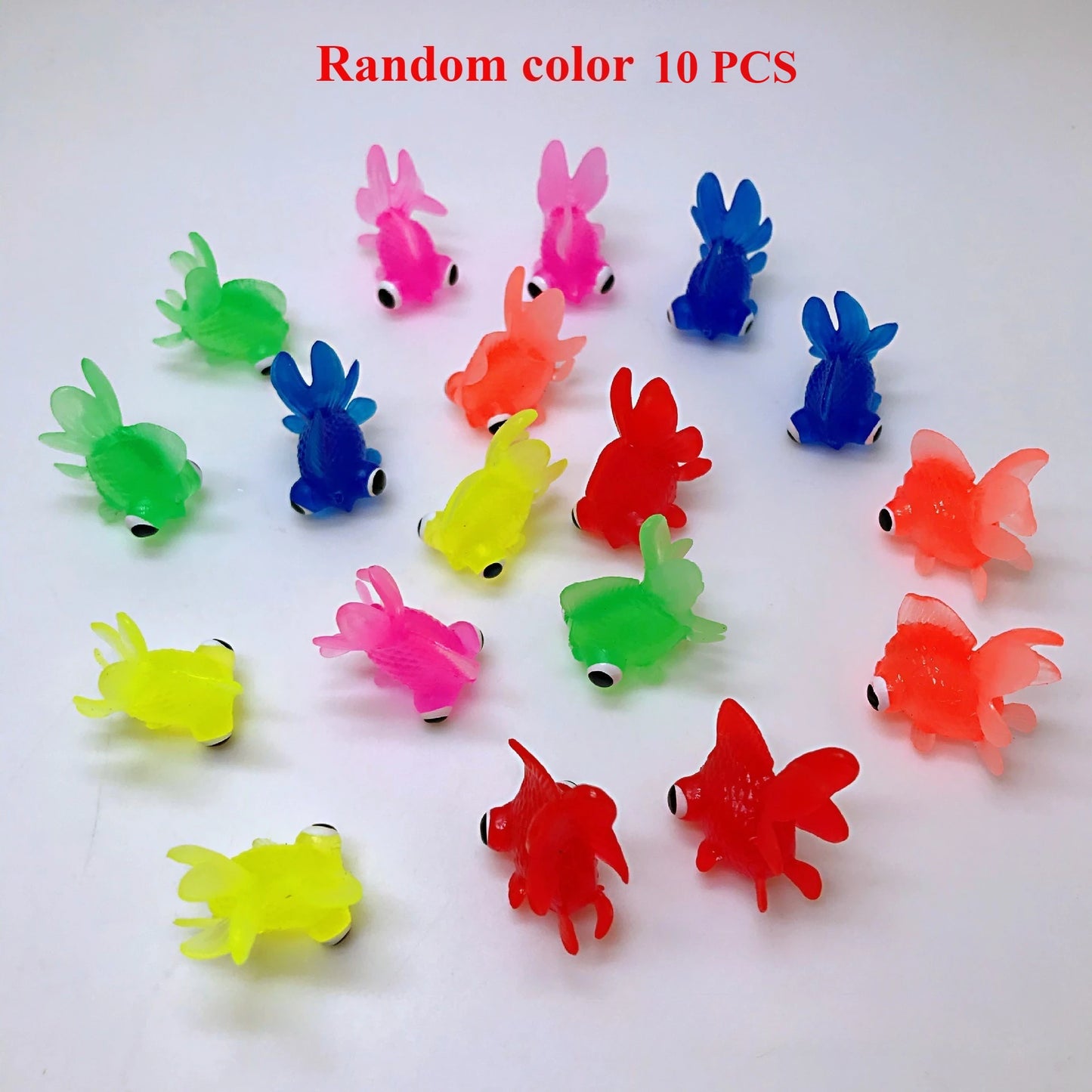 EZ Children's Water Toy Soft Rubber Marine Life Buoy Goldfish Net Fishing Model Swimming Bathtub Holiday Gift