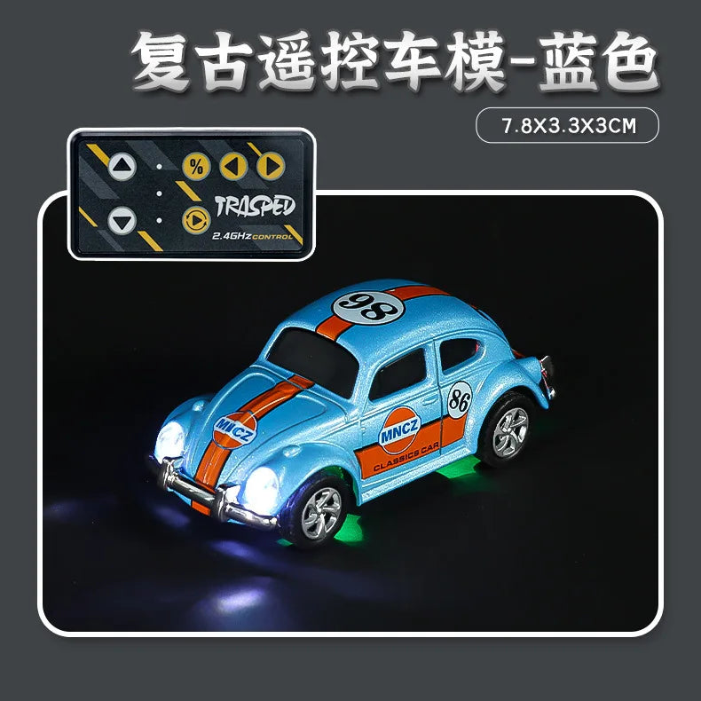 EZ 2025 New Wireless Mini Beetle Alloy Remote Control Car Small Mobile Phone Remote Control Model Car Toy Children'S Holiday Gift