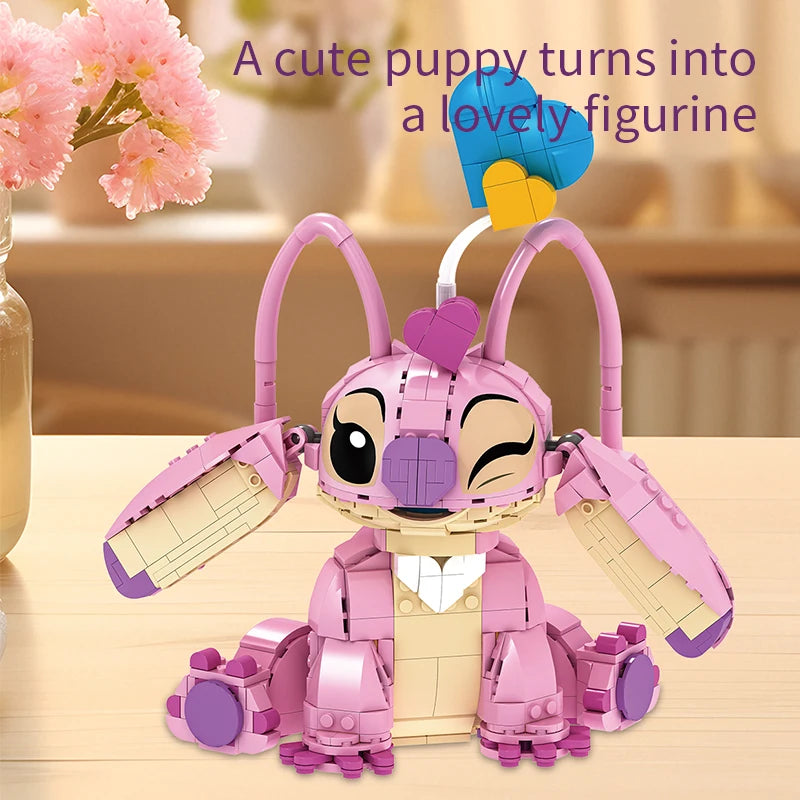 EZ New Stitch Angel CP Building Blocks 2026 - Large Piece Cartoon Toys with Moving Ears Kids Assembly Gift for Boys Girls Birthday