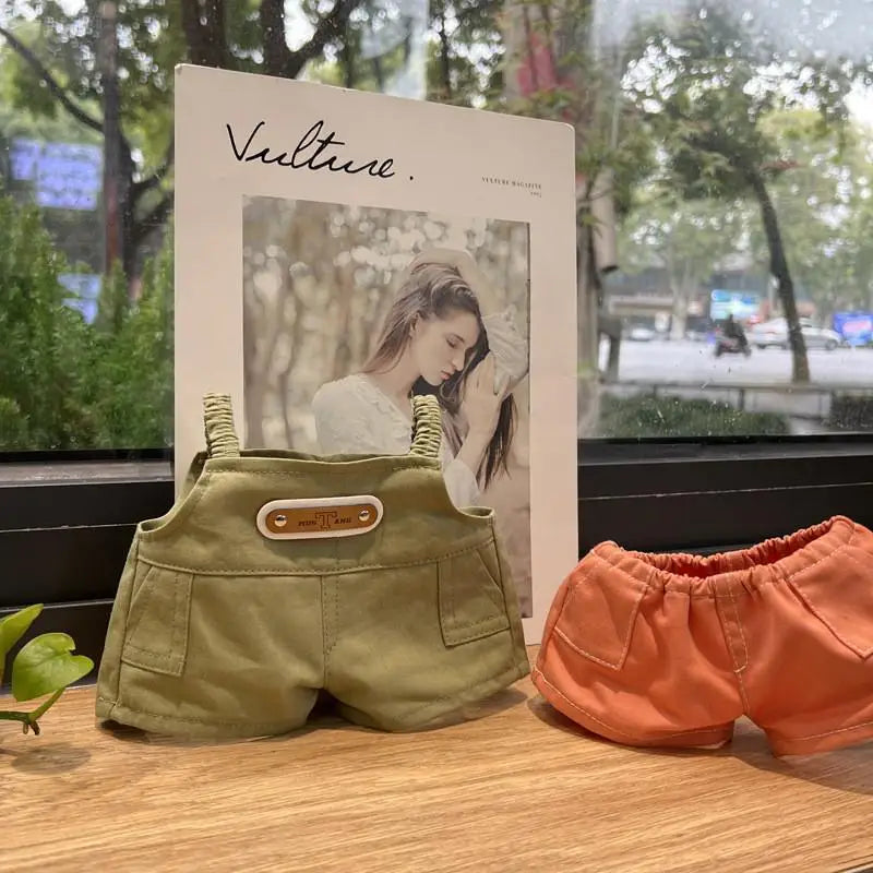 EZ For 38CM LABUBU vinyl plush doll  mokoko casual jacket pants set Hoodies Dolls Accessory Cute Decoration Little Clothes