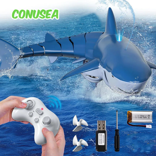 EZ RC Shark Remote Control whale Spray Water Kids robot toy Radio Controlled Boats swimming pool Toys for boys Children Kid