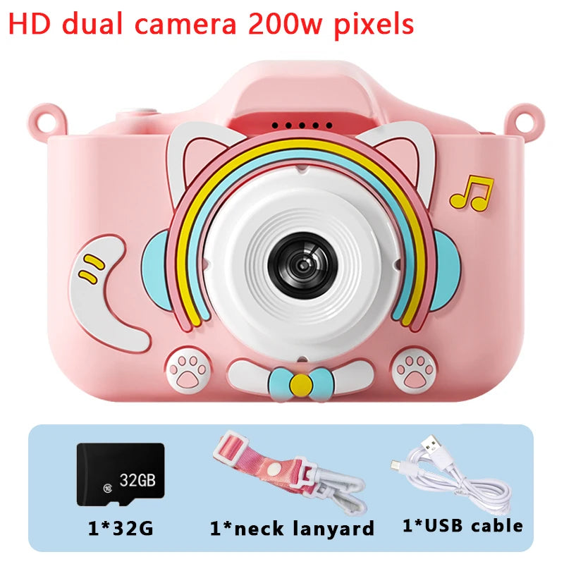 EZ Super Cute Children Camera 1080P HD Toddler Digital Video Camera 2.0-inch Kids Camera with Silicone Cases Toys for  Christmas