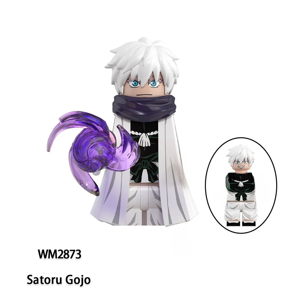 EZ Jujutsu Kaisen Anime Cartoon Gojo Satoru Itadori Yuj Fushiguro Megumi Okkostu Yuta Building Blocks Mini Action Figures Kids Toy
