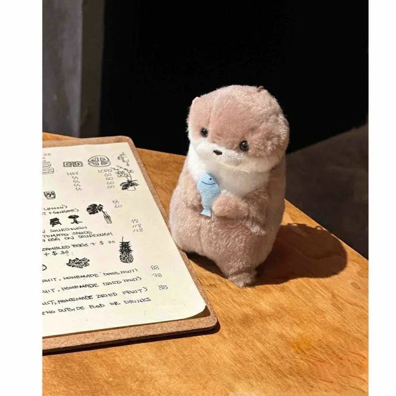 EZ Cute Little Otter Hug Fish Plush Doll Pendant Doll Gift Gift Cute Girl Heart Keychain Pendant Creative Gift