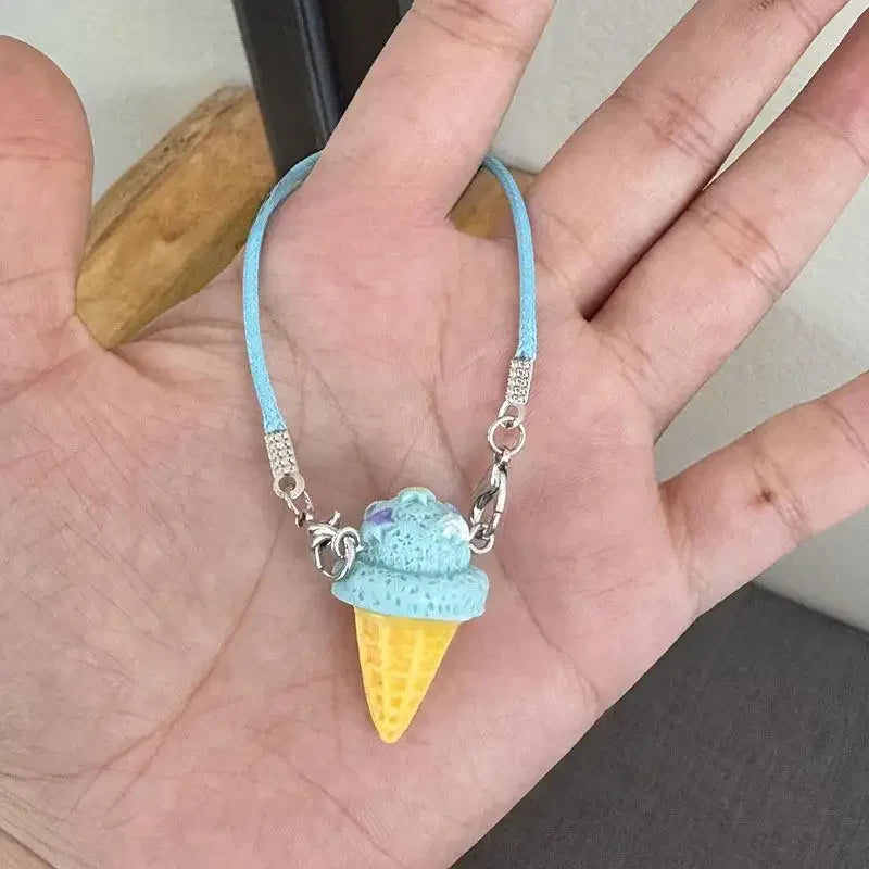 EZ For 17cm 3.0 labubu v1/v2/v3 Mini Ice Cream Bag  Bear Rose Accessories Doll House Accessories Bag Hanging（No dolls）
