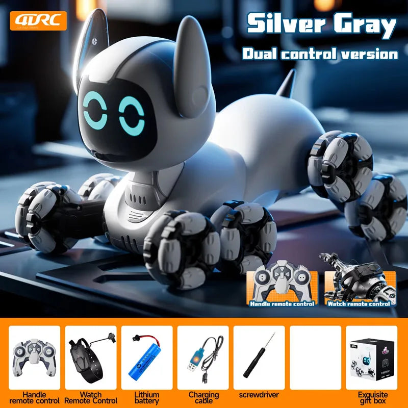 EZ Y9 8WD RC Robot Dog Car Toy 2.4G Radio Remote Control Cars Touch-sense Music Stunt Drift Vehicle Electric Toy for Boys Kids Gift