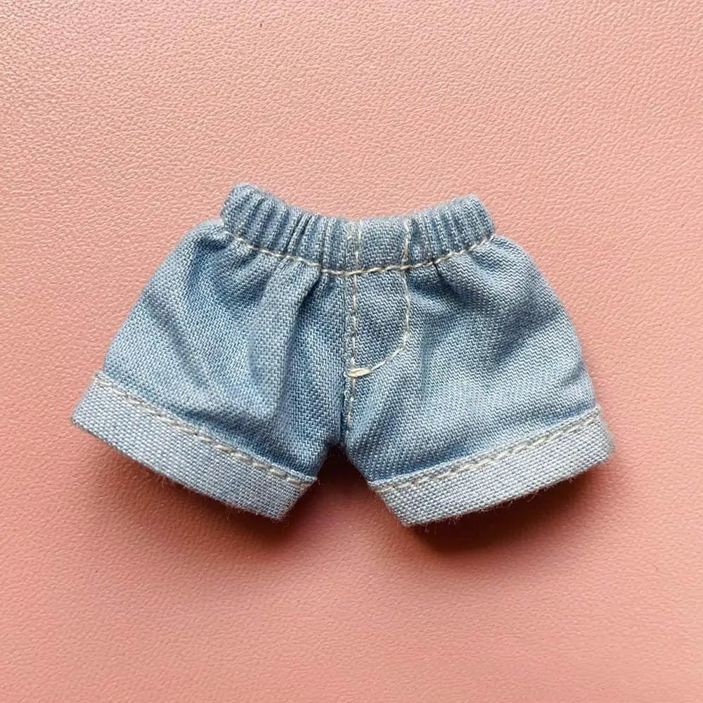 EZ Ob11 Pants Fashion Elastic Waist Shorts Jeans For GSC Obitsu11 Molly 1/12 bjd Doll Clothing Accessories Kids Toy