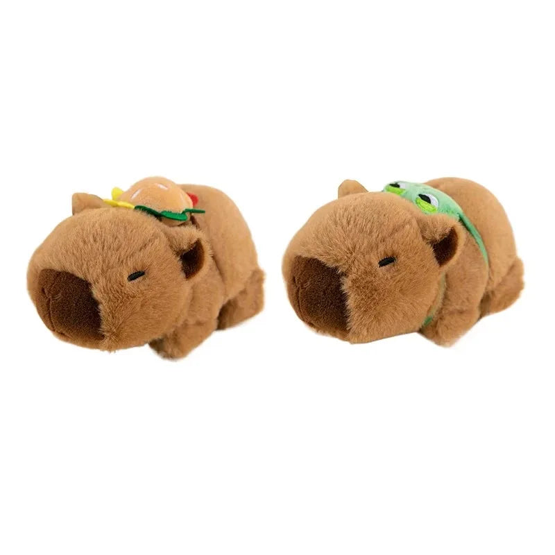 EZ Lovely Capybara Animal Slap Snap Wrap Wristband Bracelet Plush Stuffed Animal Kawaii Capybara Hand Ring Wristband Kid Funny Toys