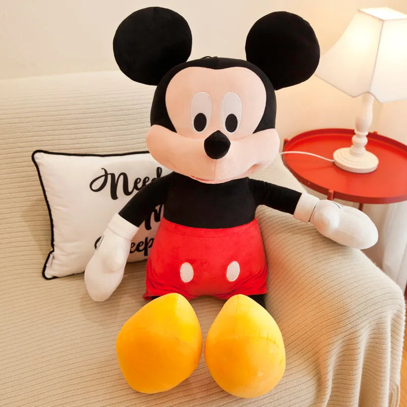 EZ 35cm Mickey Mouse Plush Toys Kawaii Anime Mickey Minnie Stuffed Plush Models Decoration Dolls for Kids Birthday Gift
