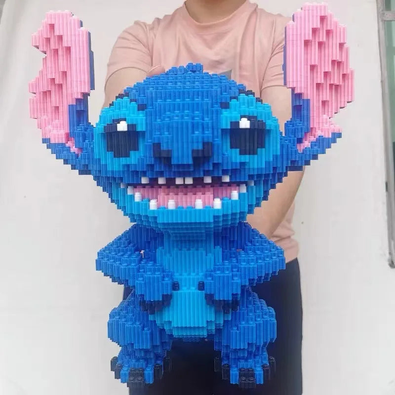 EZ Disney Building Block Stitch Giant Stitzer Assembly Toy Children's Birthday Gift Puzzle Desktop Decoration