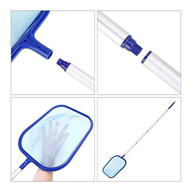 EZ Pool Skimmer Net with 5 Aluminum Pole Sections 64'', Cleaning Leaf of Swimming Pools, Spas, Hot Tubs and Fountains