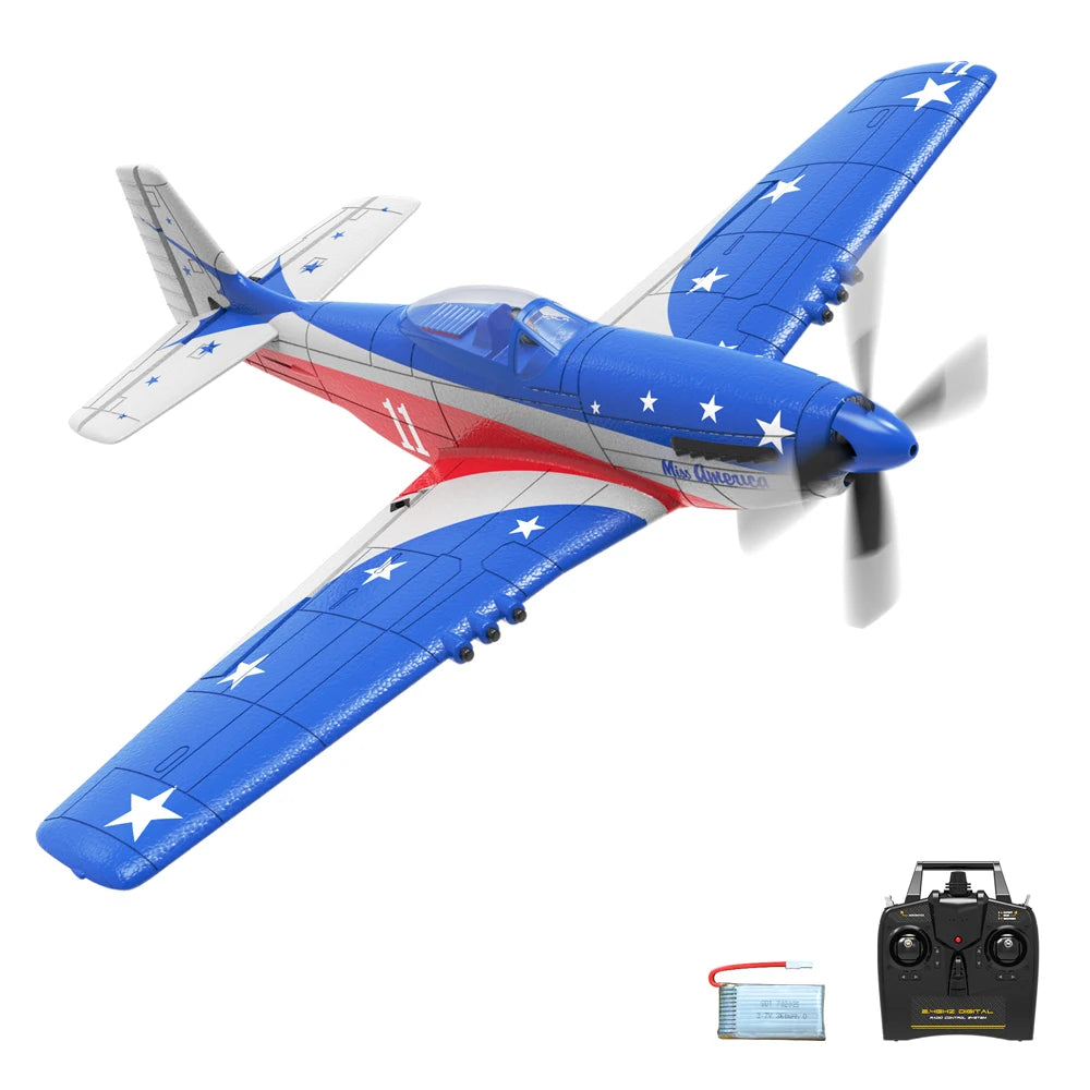 EZ Volantex New Spitfire RC Plane EPP 400mm Wingspan RC Fighter One Key Aerobatic 2.4G 4CH RTF Warbird Plane