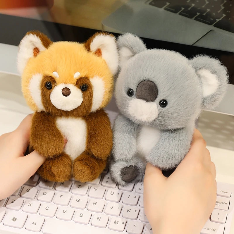 EZ Cute Sitting Animals Red Panda Fox Sloth Cat Soft Plush Dolls Stuffed Capybara Pig Plushie Baby Toys Gifts For Children